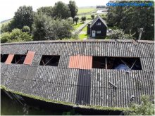 lekkage door gescheurde dakplaten
