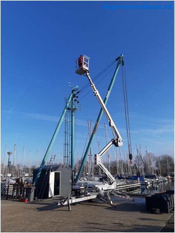 Kniktelescoop aanhanger hoogwerker 21 meter
