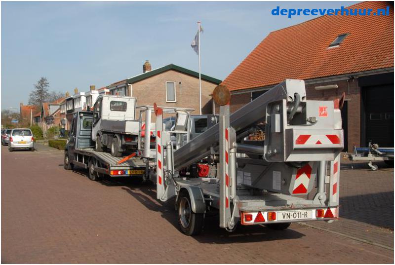 Kniktelescoop aanhanger hoogwerker 21 meter
