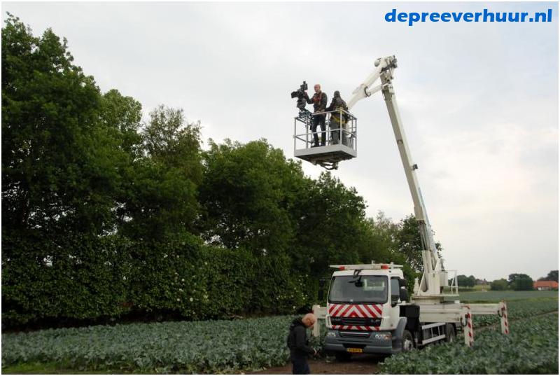 Filmopnames met hoogwerker