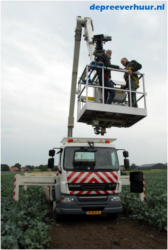 Filmopnames met hoogwerker