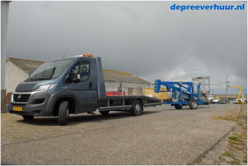 Kniktelescoop aanhanger hoogwerker 12 meter werkhoogte