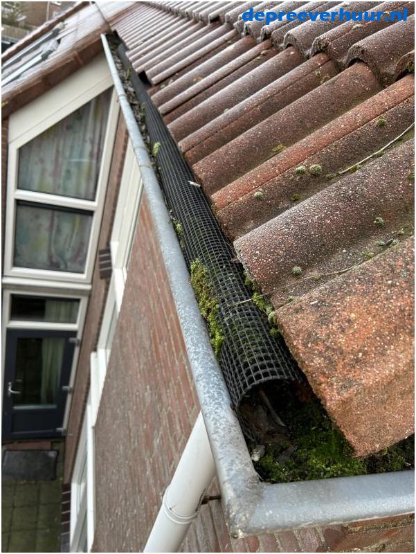 Lekkage door verstopte dakgoot