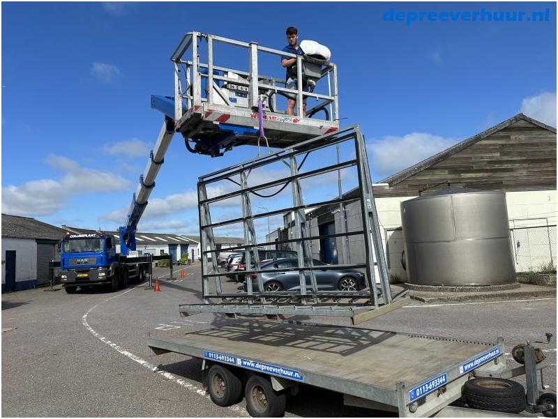 Glasbok liften met hoogwerker
