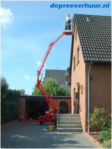 Knikarm aanhangerhoogwerker 10 meter
