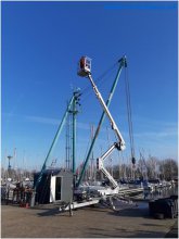 Kniktelescoop aanhanger hoogwerker 21 meter
