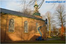 Bladervrij maken kerk in Borssele