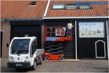 Schaarlift schilderwerk schuur