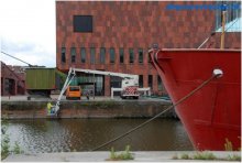 Laagwerker in de dokken van Antwerpen